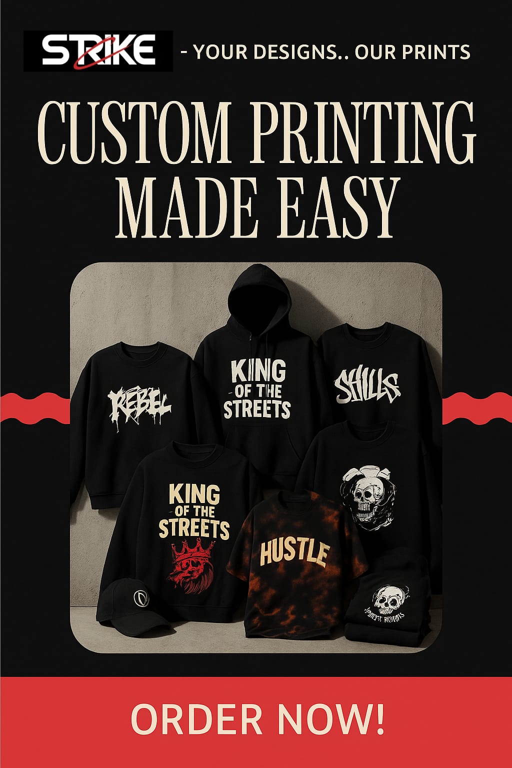 Custom Printed T-Shirts, Hoodies & Caps