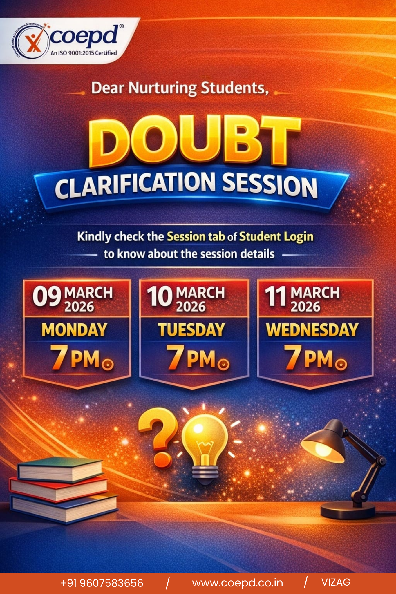 Doubt Clarification Session for Nurturing Students